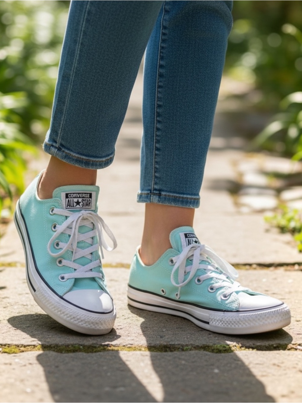 Converse All Star Aruba Blue Low Top Lace Up Sneakers